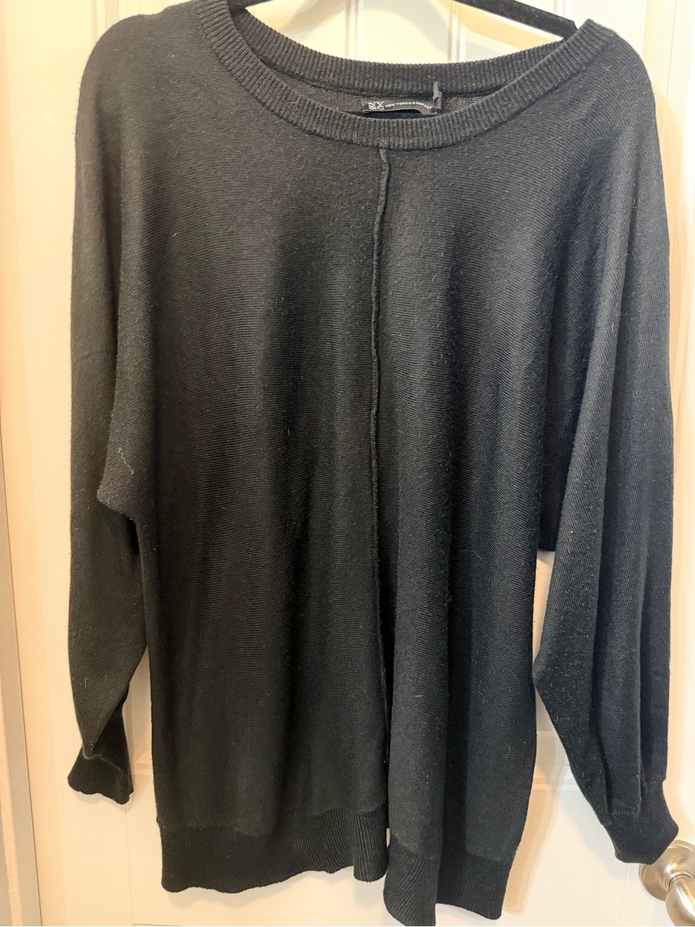 New York & Company Women’s Black Crewneck Pullover Sweater